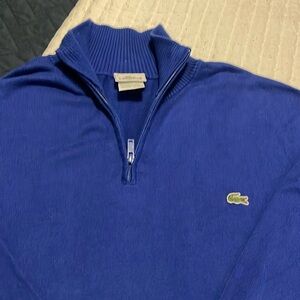 EUC Men’s Quarter Zip LACOSTE 100% Cotton Sweater